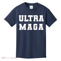 Ultra MAGA Varsity College Font Logo Kids T-Shirt thumb 0