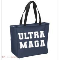 Ultra MAGA Varsity College Font Logo Tote Bag thumb 2