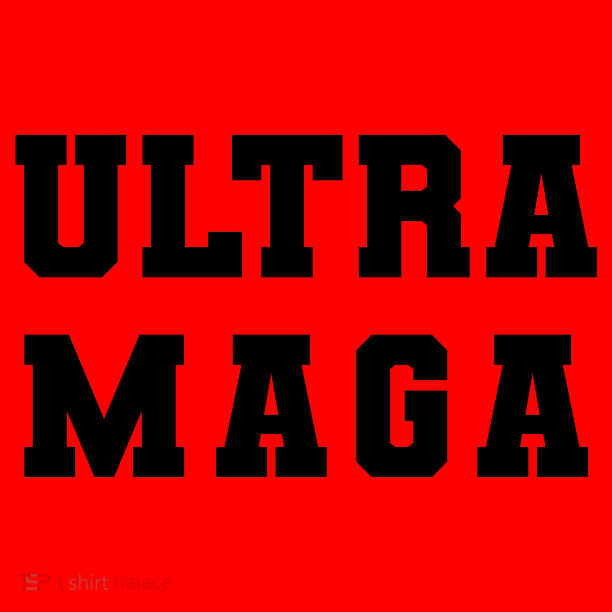 Ultra MAGA Varsity College Font Logo Santa Hat