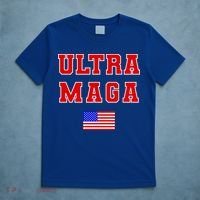 Ultra MAGA Varsity USA United States Flag Logo T-Shirt thumb 5
