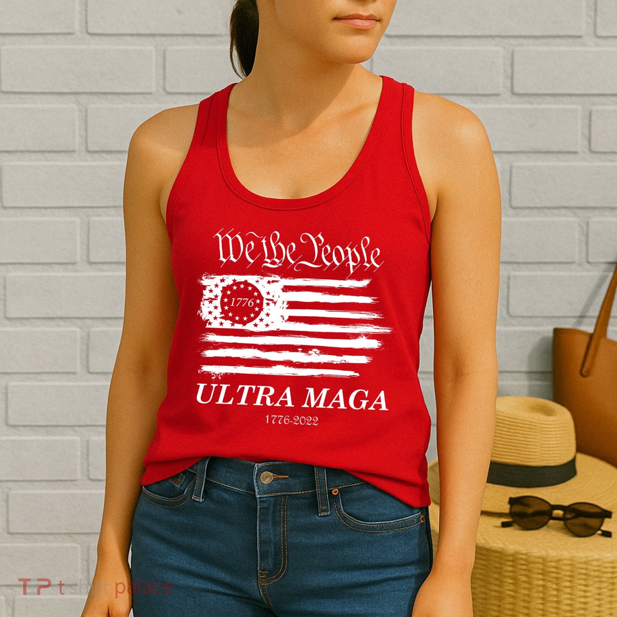 Ultra MAGA We The People Proud Betsy Ross Flag 1776 2022 Women's Tank Top