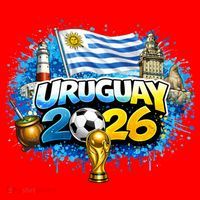 URUGUAY North America Soccer Tournament 2026 Santa Hat thumb 1
