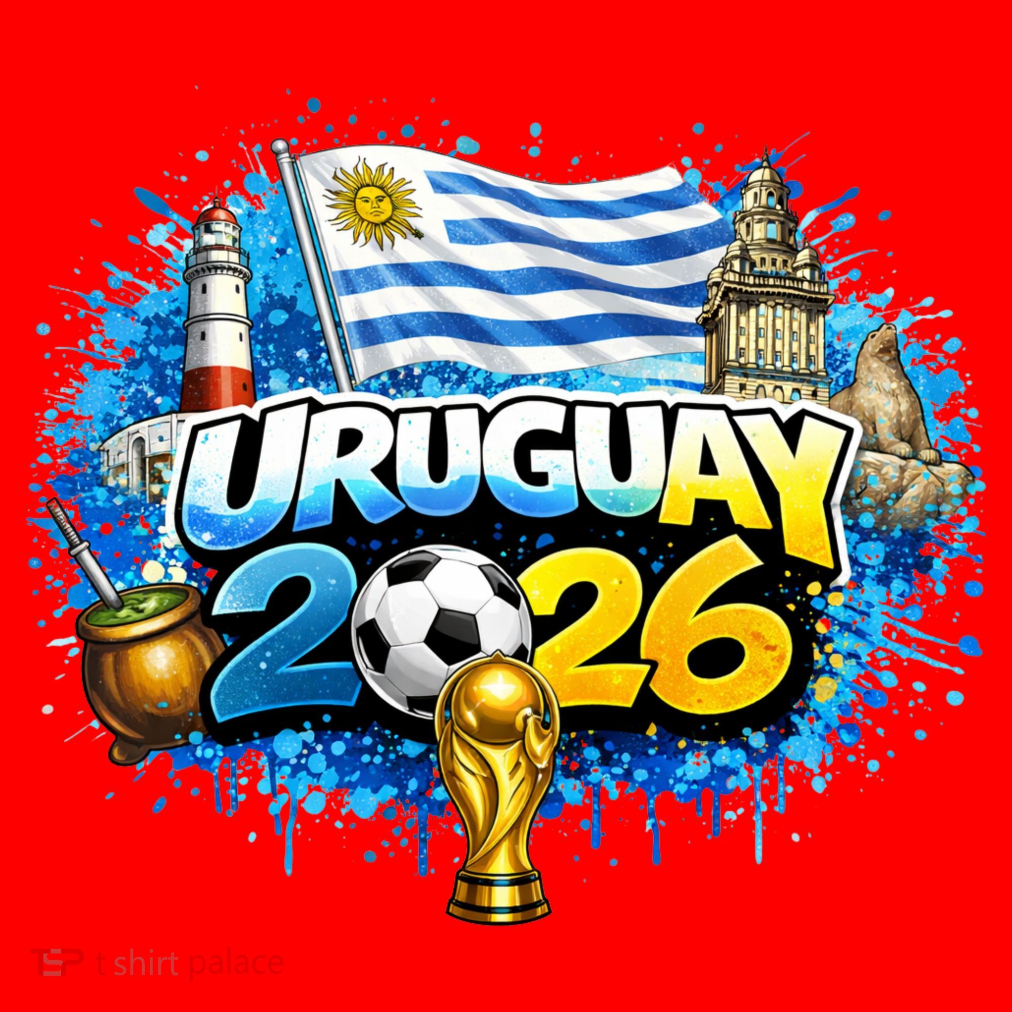 URUGUAY North America Soccer Tournament 2026 Santa Hat