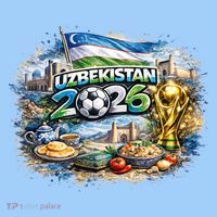 UZBEKISTAN North America Soccer Tournament 2026 T-Shirt thumb 2