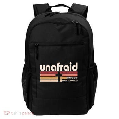 Unafraid I Know Who Holds Tomorrow Christian Faith Backpack