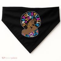 Unapologtically Dope Black Woman Stylish Afro  USA-Made Doggie Bandana thumb 0