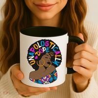 Unapologtically Dope Black Woman Stylish Afro  Coffee Mug thumb 3