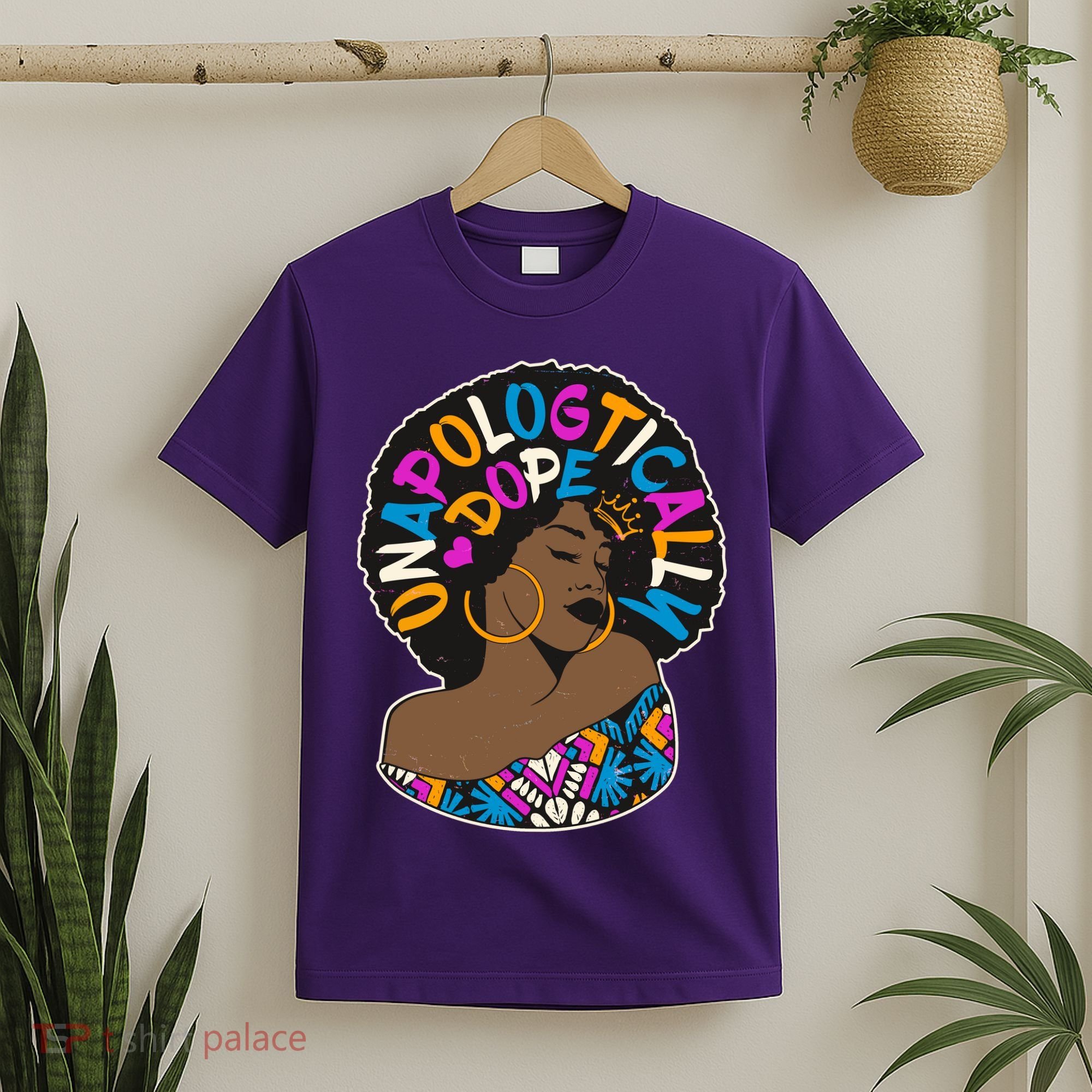 Unapologtically Dope Black Woman Stylish Afro  T-Shirt
