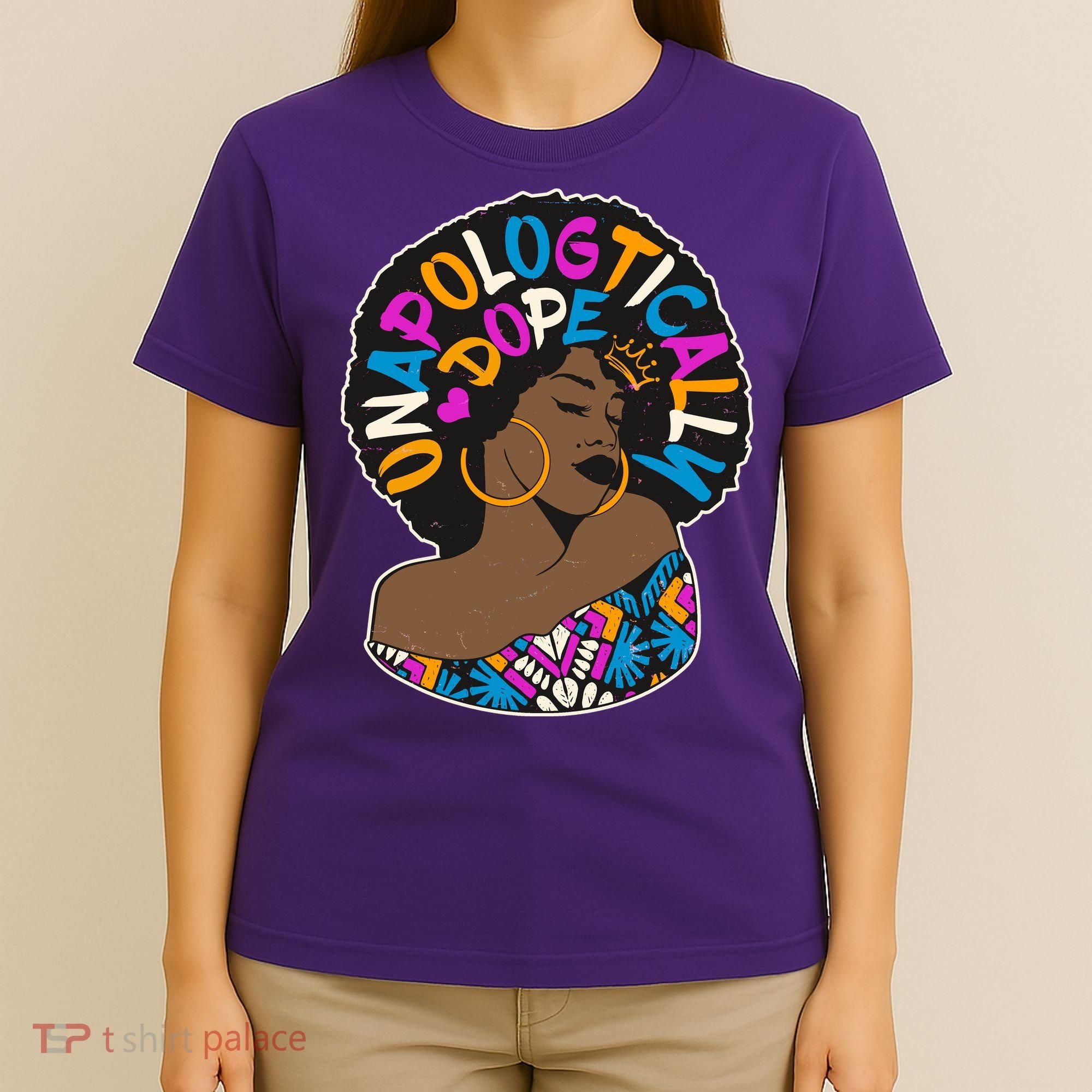 Unapologtically Dope Black Woman Stylish Afro  T-Shirt