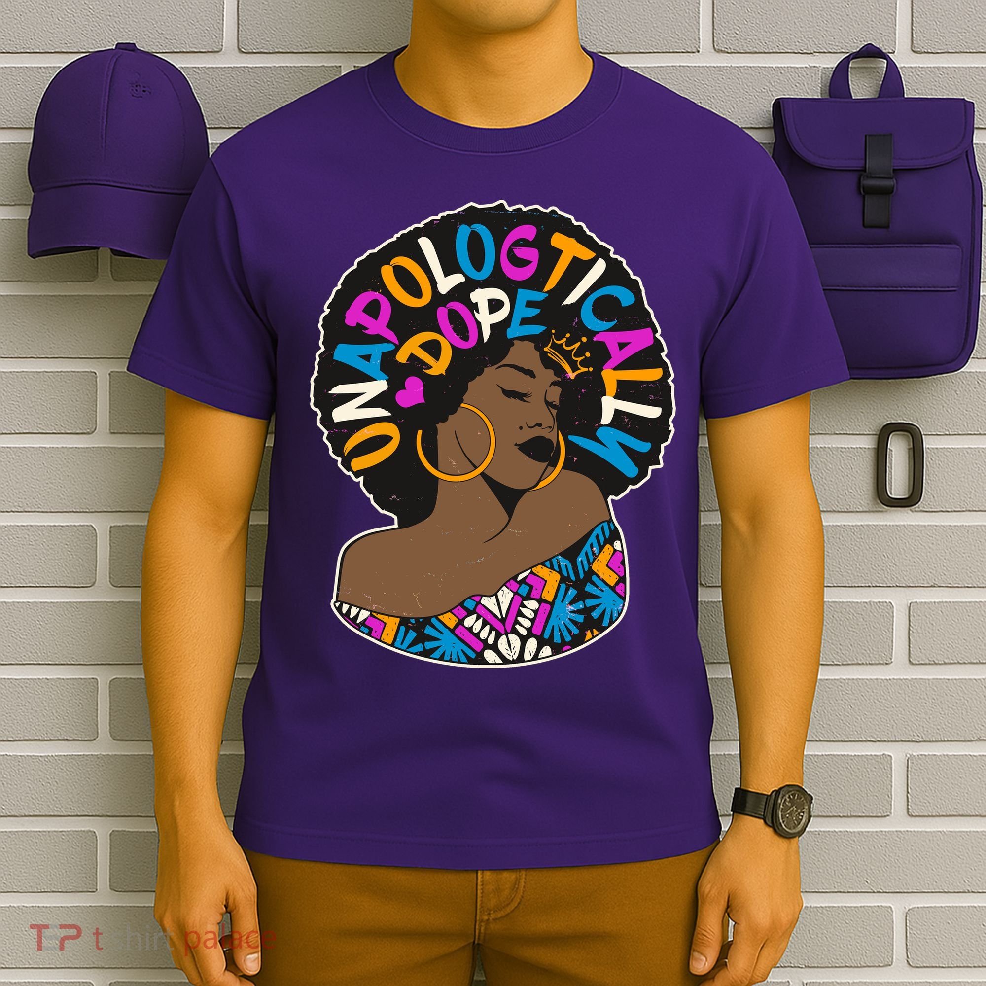 Unapologtically Dope Black Woman Stylish Afro  T-Shirt