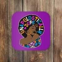 Unapologtically Dope Black Woman Stylish Afro  Coaster thumb 0