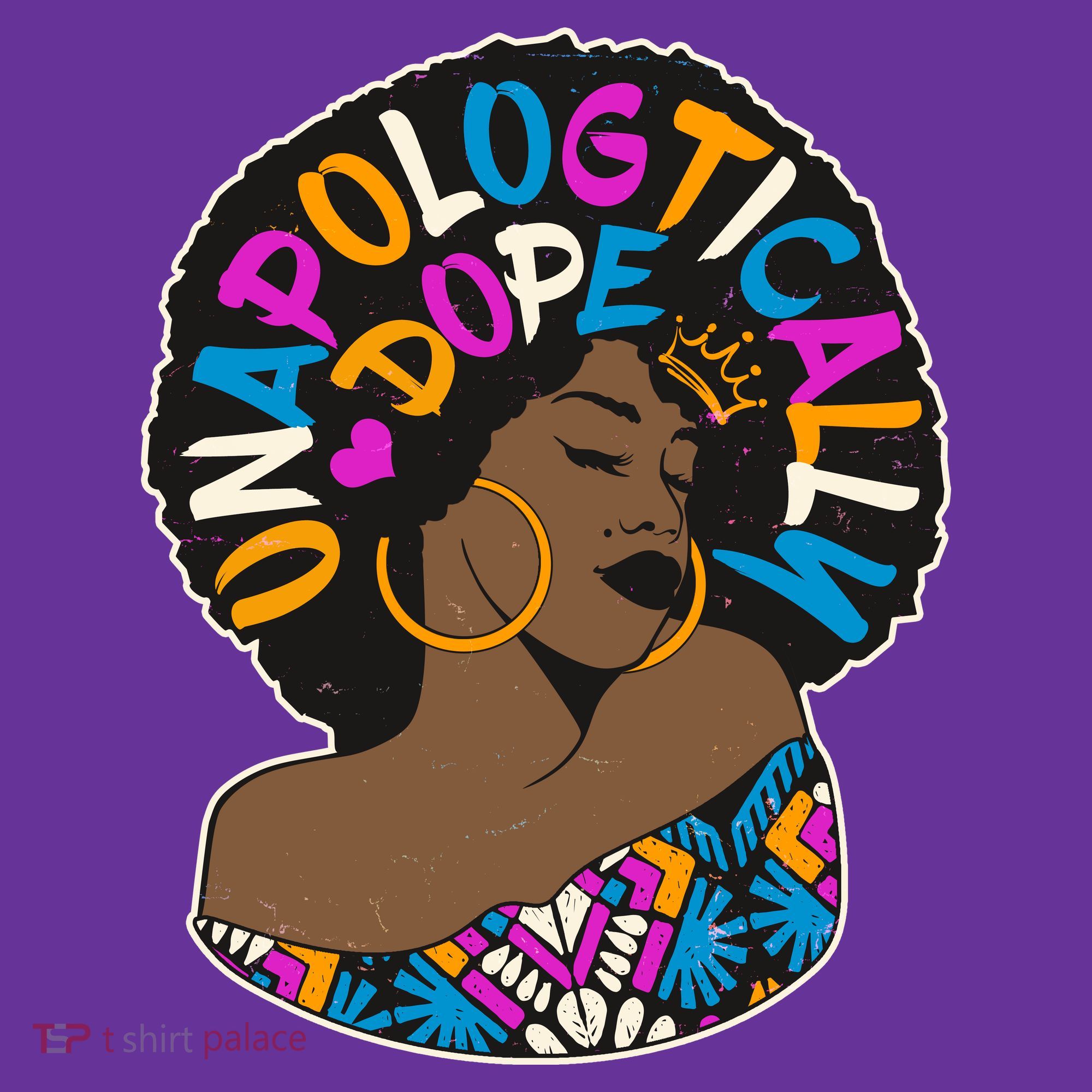 Unapologtically Dope Black Woman Stylish Afro  Mousepad