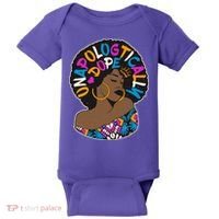Unapologtically Dope Black Woman Stylish Afro  Baby Bodysuit thumb 0