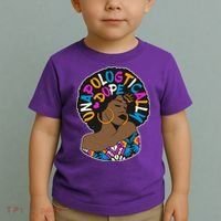 Unapologtically Dope Black Woman Stylish Afro  Toddler T-Shirt thumb 2