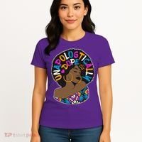 Unapologtically Dope Black Woman Stylish Afro  Women's T-Shirt thumb 4