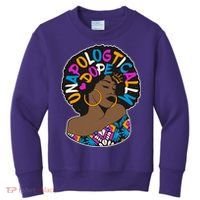 Unapologtically Dope Black Woman Stylish Afro  Kids Sweatshirt thumb 0