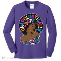 Unapologtically Dope Black Woman Stylish Afro  Kids Long Sleeve Shirt thumb 0