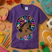 Unapologtically Dope Black Woman Stylish Afro  Kids T-Shirt thumb 3