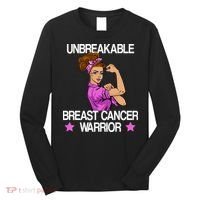 Unbreakable Breast Cancer Warrior Long Sleeve Shirt thumb 0
