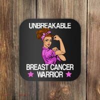 Unbreakable Breast Cancer Warrior Coaster thumb 0