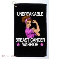 Unbreakable Breast Cancer Warrior Golf Towel thumb 0