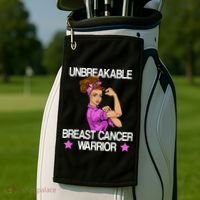 Unbreakable Breast Cancer Warrior Golf Towel thumb 2