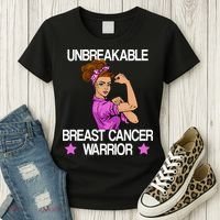 Unbreakable Breast Cancer Warrior Women's T-Shirt thumb 3