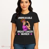 Unbreakable Breast Cancer Warrior Women's T-Shirt thumb 4