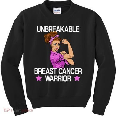 Unbreakable Breast Cancer Warrior Kids Sweatshirt