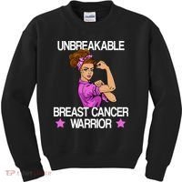 Unbreakable Breast Cancer Warrior Kids Sweatshirt thumb 0