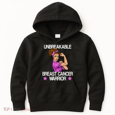 Unbreakable Breast Cancer Warrior Kids Hoodie
