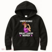 Unbreakable Breast Cancer Warrior Kids Hoodie thumb 0