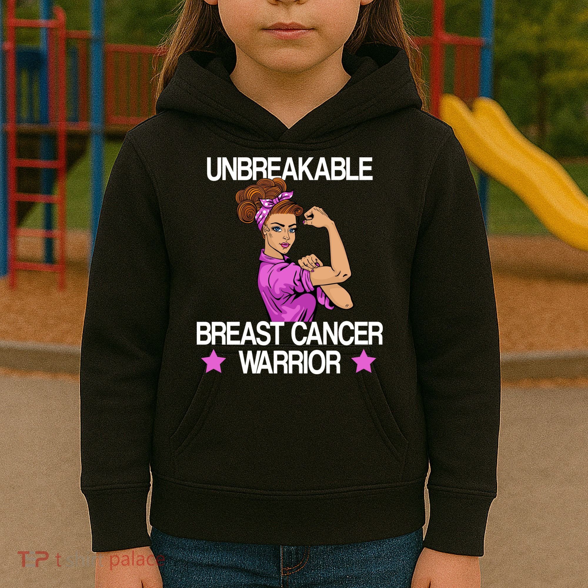 Unbreakable Breast Cancer Warrior Kids Hoodie