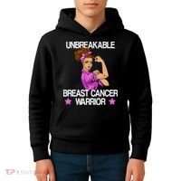 Unbreakable Breast Cancer Warrior Kids Hoodie thumb 4