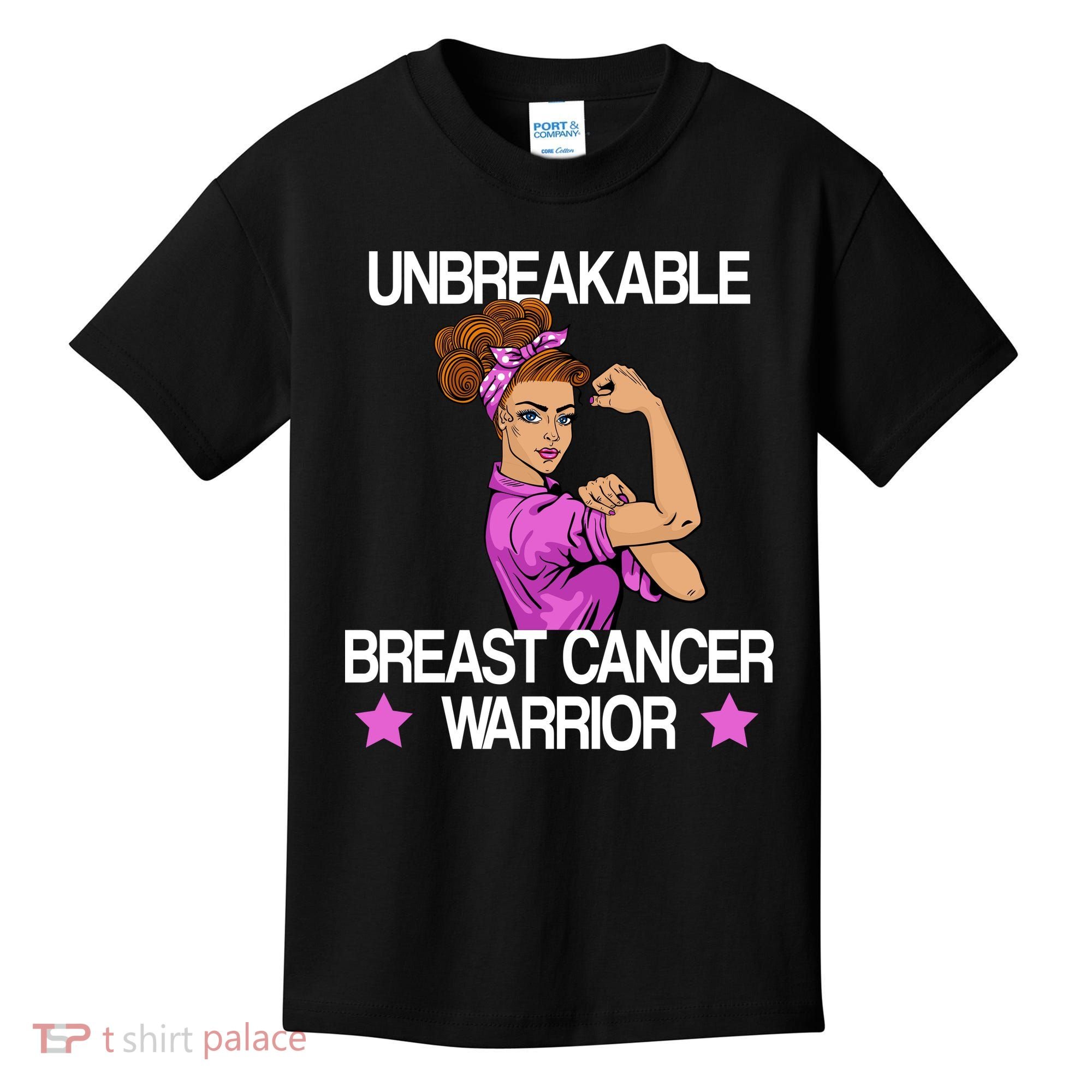 Unbreakable Breast Cancer Warrior Kids T-Shirt