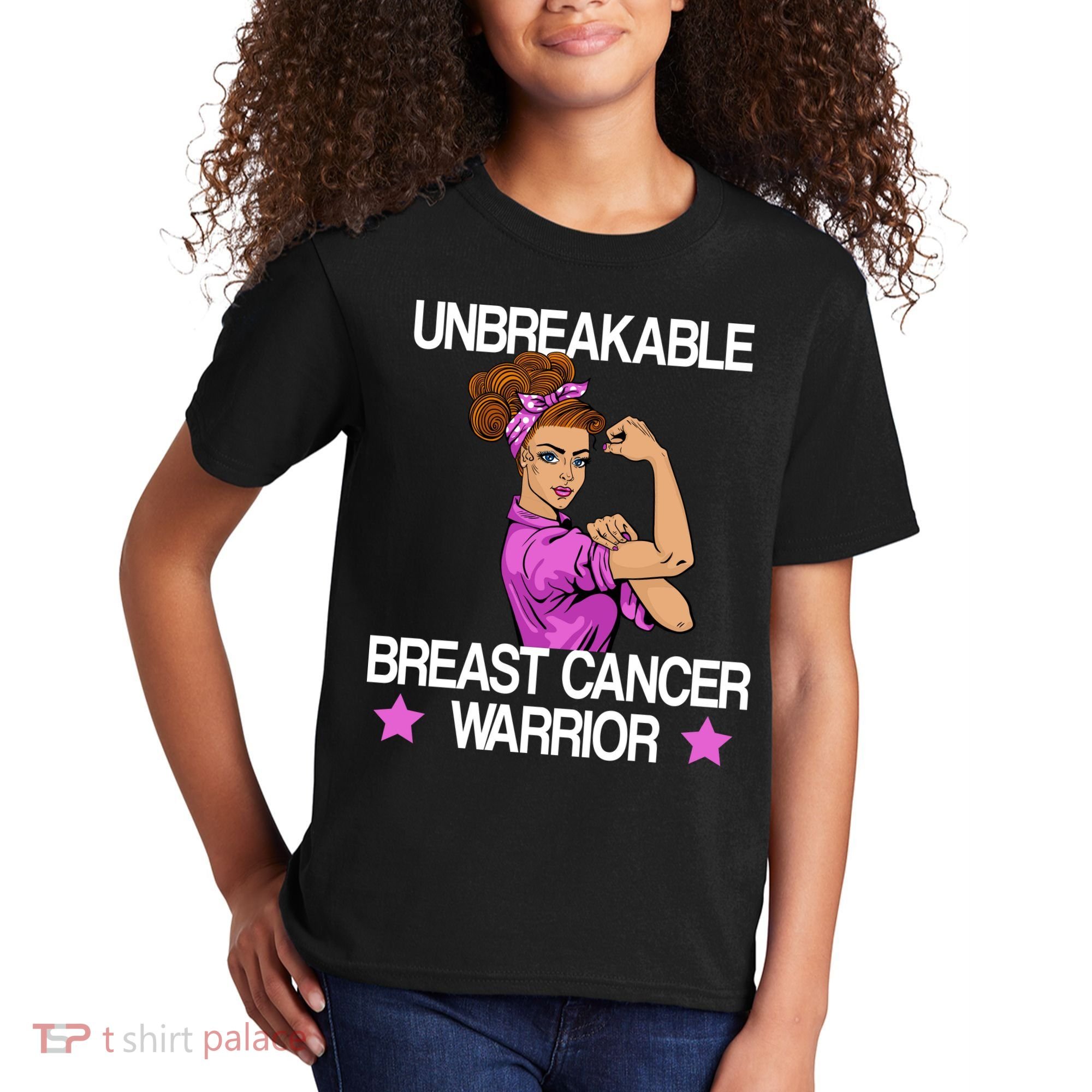 Unbreakable Breast Cancer Warrior Kids T-Shirt