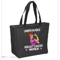 Unbreakable Breast Cancer Warrior Tote Bag thumb 2