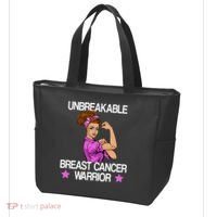 Unbreakable Breast Cancer Warrior Tote Bag thumb 3