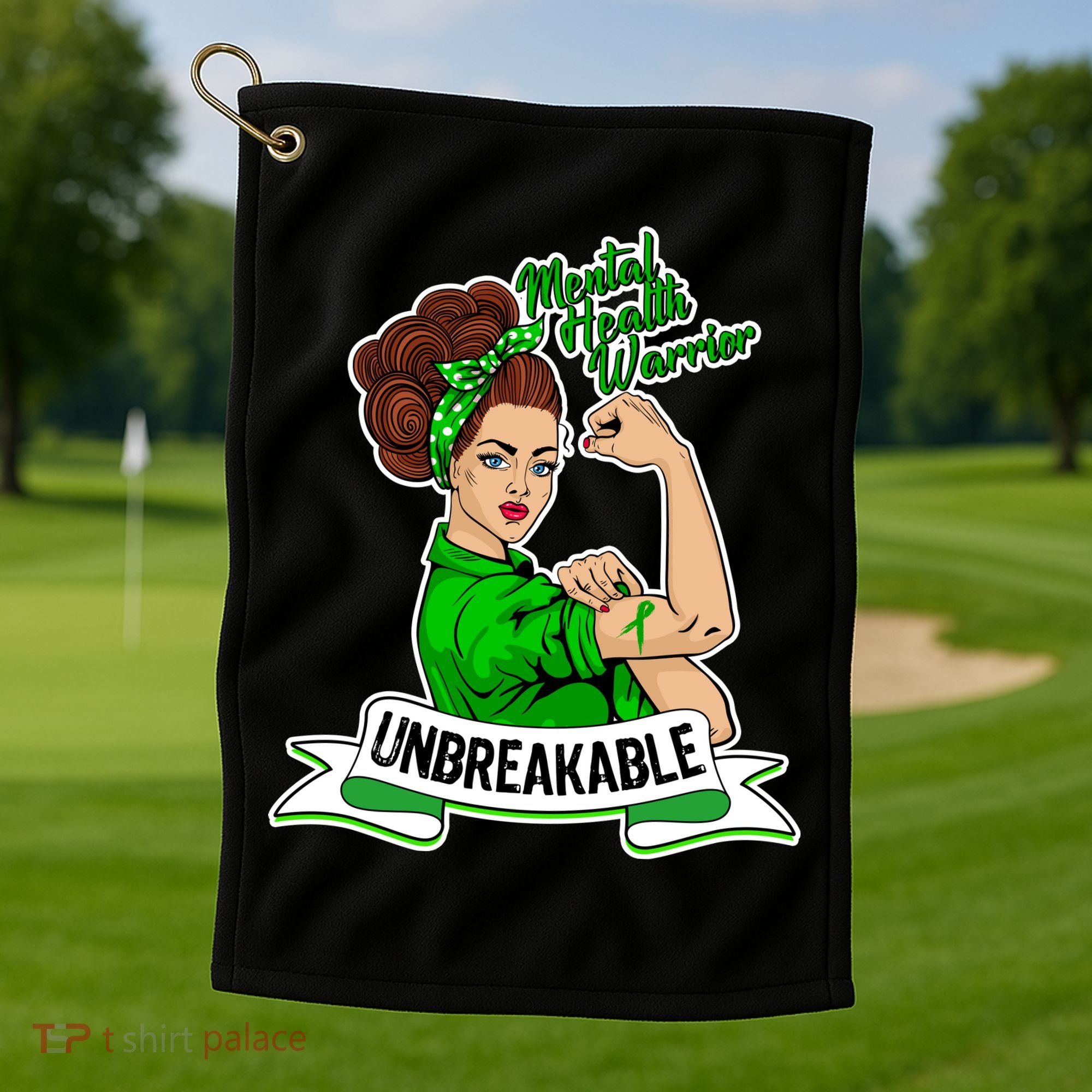Unbreakable Mental Health Warrior Golf Towel