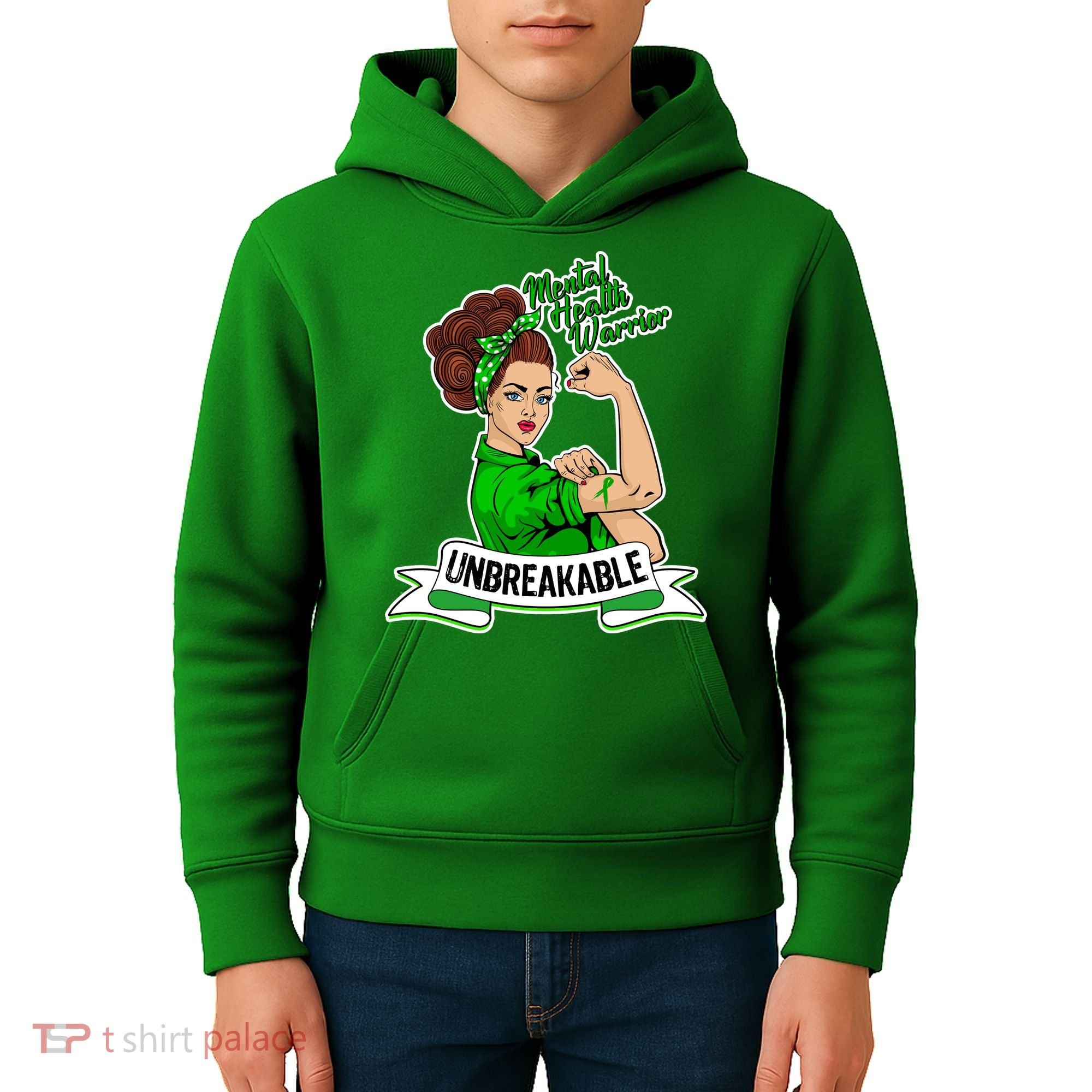 Unbreakable Mental Health Warrior Kids Hoodie