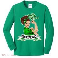 Unbreakable Mental Health Warrior Kids Long Sleeve Shirt thumb 0