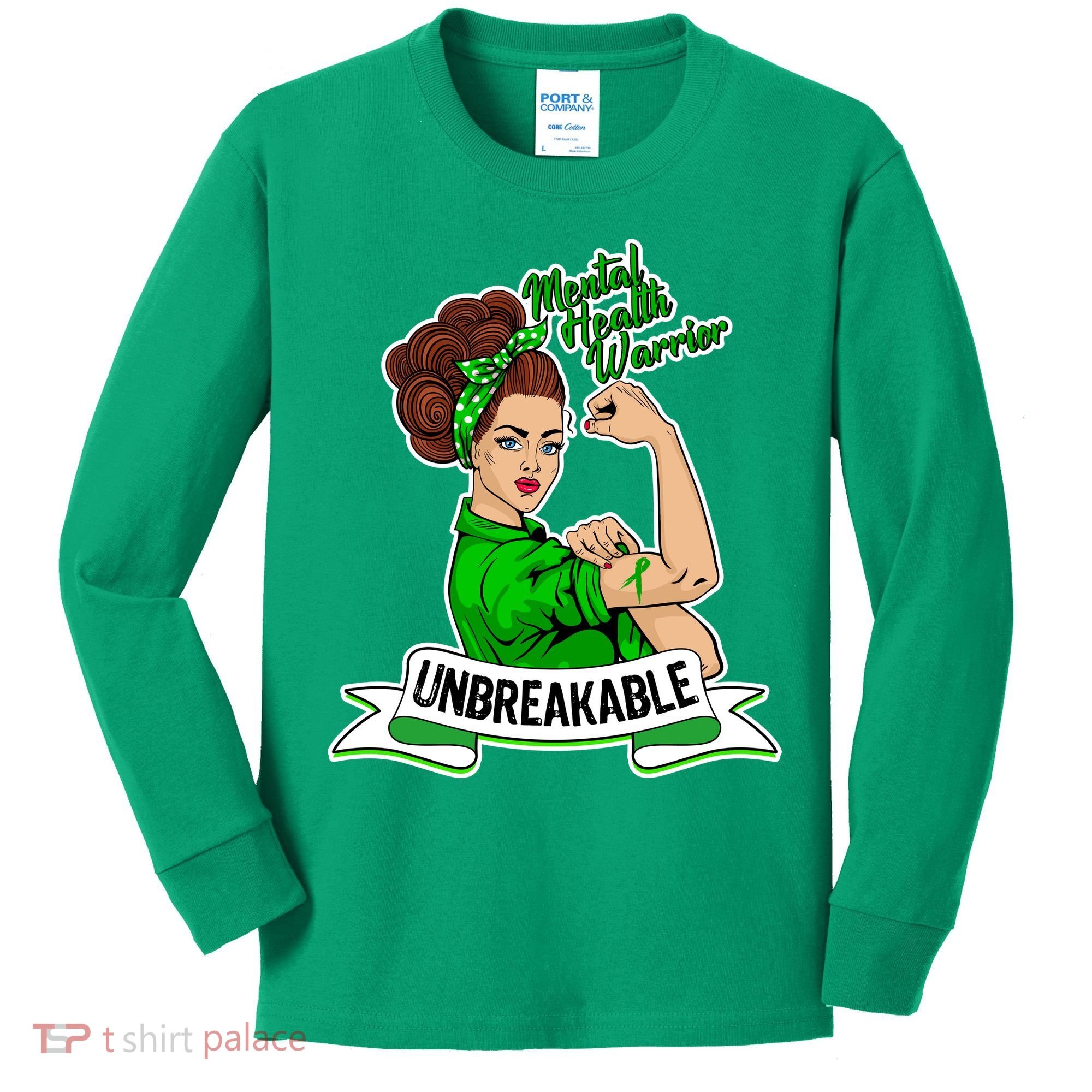 Unbreakable Mental Health Warrior Kids Long Sleeve Shirt