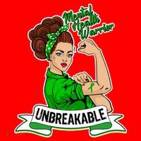 Unbreakable Mental Health Warrior Santa Hat thumb 1