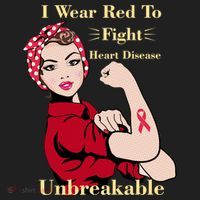 Unbreakable Wear Red To Fight Heart Disease Women's Sweatshirt thumb 2