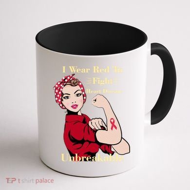 Unbreakable Wear Red To Fight Heart Disease Coffee Mug back