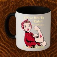 Unbreakable Wear Red To Fight Heart Disease Coffee Mug thumb 2