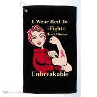 Unbreakable Wear Red To Fight Heart Disease Golf Towel thumb 0