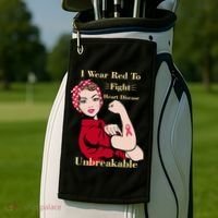 Unbreakable Wear Red To Fight Heart Disease Golf Towel thumb 2