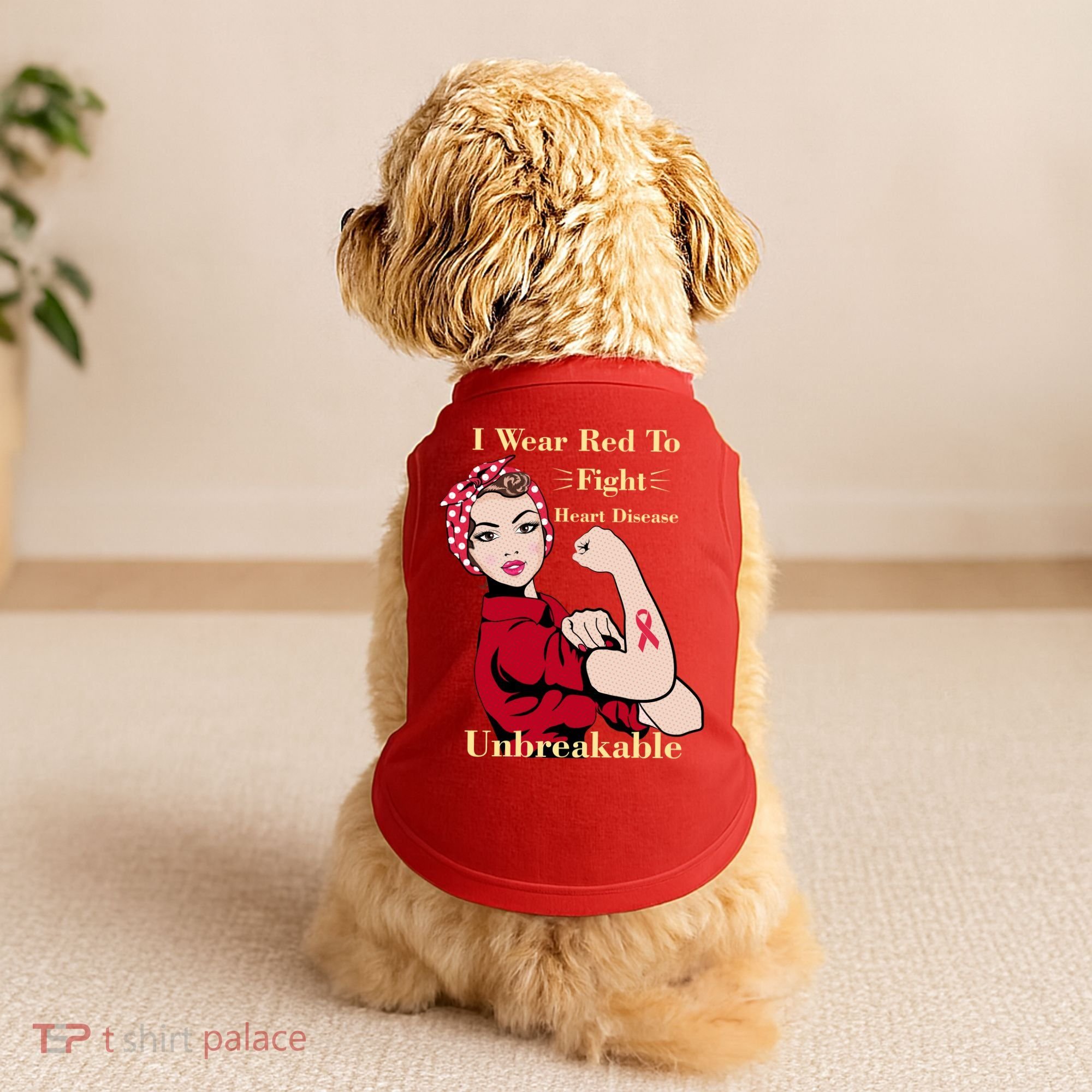 Unbreakable Wear Red To Fight Heart Disease Doggie Tank