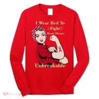 Unbreakable Wear Red To Fight Heart Disease Long Sleeve Shirt thumb 0